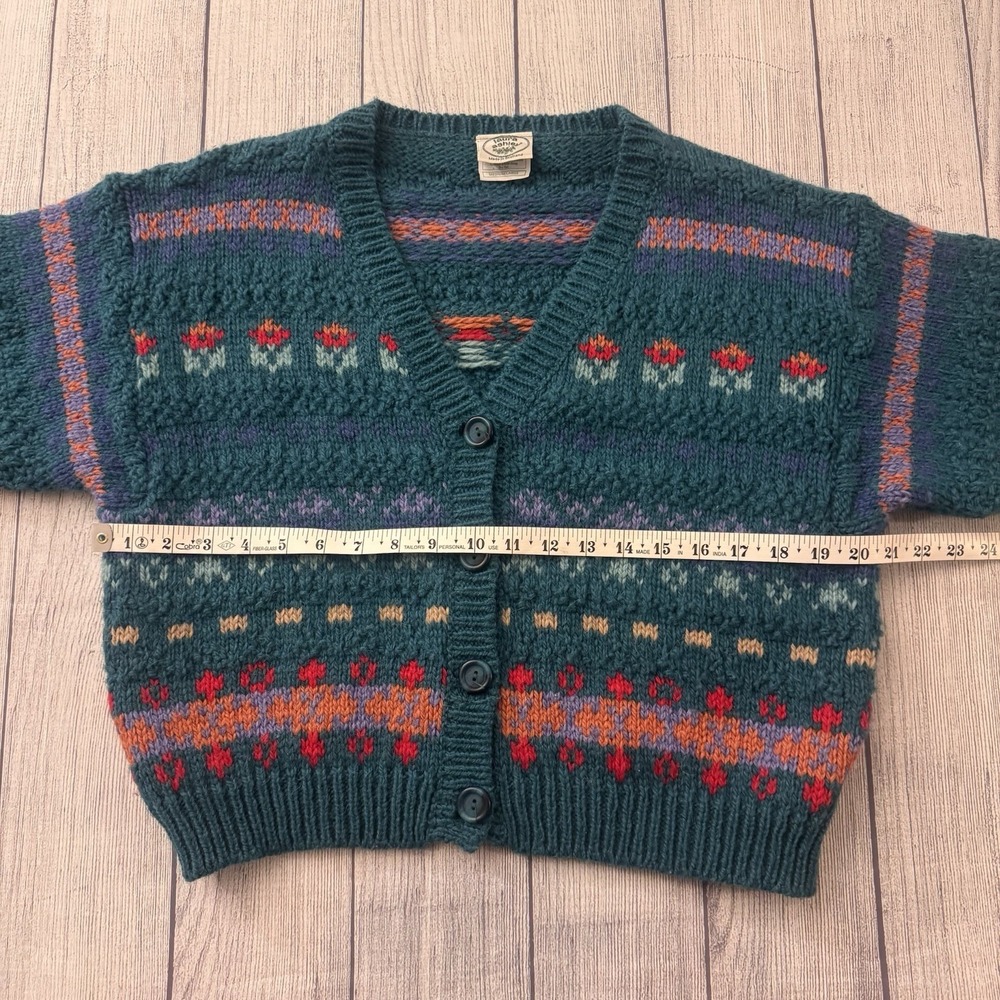 Laura Ashley Scotland Fair Isle Wool Cardigan Cottagecore Vintage Medium/Large - Picture 5 of 8